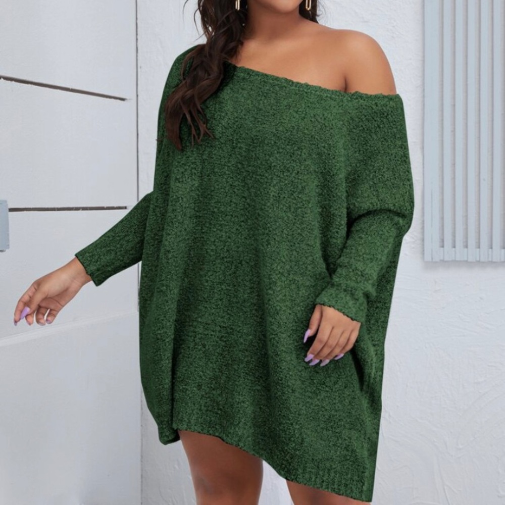 Fuzzy sweater dress